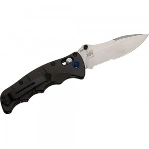 Benchmade Nakamura AXIS Folding Knife 3.08&quot; S90V Satin Combo Blade, Carbon Fiber Handles - 484S-1 on Sale