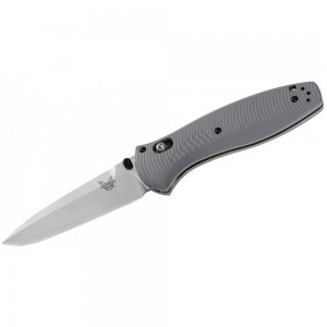 Benchmade 580-2 Barrage AXIS Assisted Folding Knife 3.6&quot; S30V Satin Plain Blade, Gray G10 Handles on Sale