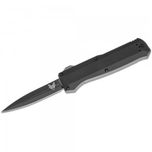 Benchmade 4700DLC Precipice AUTO OTF Knife 3.45&quot; Black S30V Spear Point Blade, Aluminum Handles on Sale