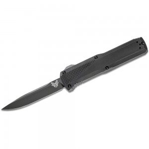 Benchmade 4600DLC Phaeton AUTO OTF Knife 3.45&quot; Black S30V Drop Point Blade, Black Aluminum Handles on Sale