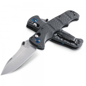 Benchmade 484-1 Nakamura AXIS Folding Knife 3.08&quot; S90V Satin Plain Blade, Carbon Fiber Handles on Sale