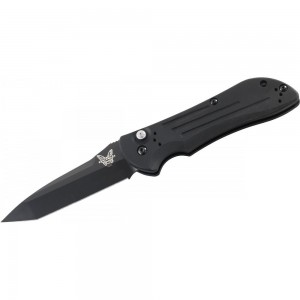 Benchmade 9101BK AUTO Stryker Folding Knife 3.6&quot; Black Plain Tanto Blade, Aluminum Handles on Sale