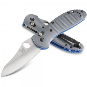 Benchmade Griptilian AXIS Lock Folding Knife 3.45&quot; CPM-20CV Satin Sheepsfoot Plain Blade, Gray G10 Handles - 550-1 on Sale