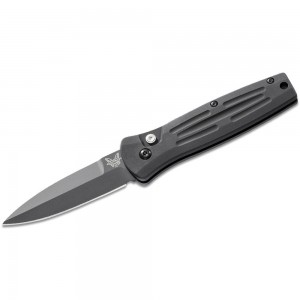 Benchmade Pardue Stimulus AUTO Folding Knife 2.99&quot; 154CM Black Plain Blade, Aluminum Handles - 3551BK on Sale