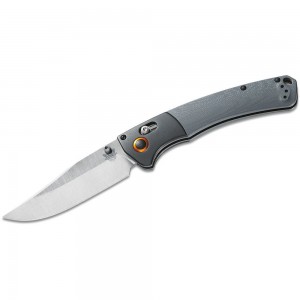 Benchmade Hunt Crooked River Folding 4.00&quot; S30V Clip Point Blade, Gray G10 Handles with Aluminum Bolsters - 15080-1 on Sale