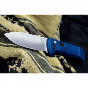 Benchmade 4400-1 Casbah AUTO Folding Knife 3.4&quot; Satin S30V Drop Point Blade, Blue Textured Grivory Handles on Sale