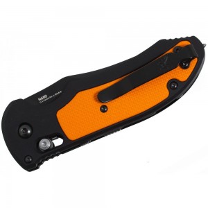 Benchmade AUTO AXIS Triage Rescue Folder 3.58&quot; Black Combo Blade, Aluminum with Orange G10 Inlays - 9170SBK-ORG on Sale