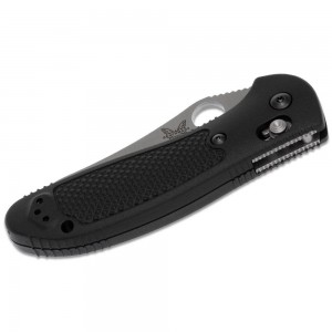 Benchmade Griptilian AXIS Lock Folding Knife 3.45&quot; S30V Satin Flat Ground Sheepsfoot Plain Blade, Black Noryl GTX Handles - 550-S30V on Sale