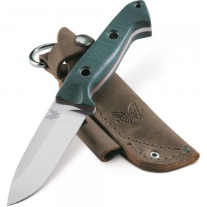 Benchmade 162 Bushcrafter Fixed 4.43&quot; S30V Satin Blade, Green G10 Handles on Sale
