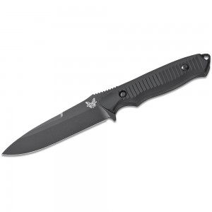 Benchmade Nimravus Fixed 4.5&quot; Plain Blade, Black Aluminum Handles, Black Sheath - 140BK on Sale