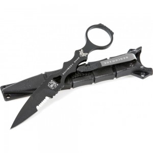 Benchmade 178SBK-COMBO SOCP Dagger 3.22&quot; Black Combo Blade with Trainer, Black Sheath on Sale