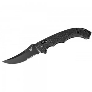 Benchmade Bedlam Folding Knife 3.95&quot; Black Combo Blade, G10 Handles - 860SBK on Sale