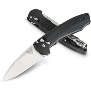Benchmade Arcane AXIS Assisted Flipper Knife 3.2&quot; S90V Satin Plain Blade, Black Aluminum Handles - 490 on Sale