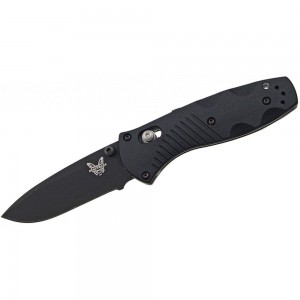 Benchmade 585BK Mini-Barrage AXIS-Assisted Folding Knife 2.91&quot; Black Plain Blade, Black Valox Handles on Sale