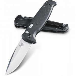Benchmade 4300 CLA AUTO Folding Knife 3.4&quot; Stonewash Plain Blade, Black G10 Handles on Sale