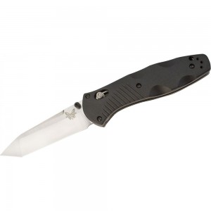 Benchmade 583 Barrage AXIS-Assisted Folding Knife 3.6&quot; Satin Tanto Plain Blade, Black Valox Handles on Sale