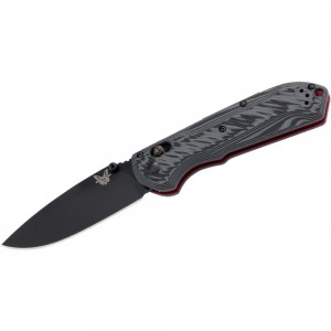 Benchmade Freek Folding Knife 3.6&quot; Black Cerakoted CPM-M4 Plain Blade, Black/Gray G10 Handles - 560BK-1 on Sale