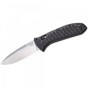 Benchmade 5700 Presidio AUTO Folding Knife 3.72&quot; Satin S30V Drop Point Blade, Milled Black Aluminum Handles on Sale