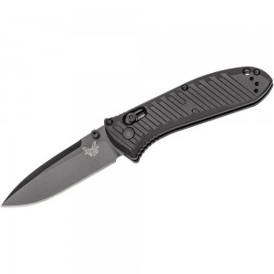 Benchmade Mini Presidio II Folding Knife 3.2&quot; S30V Black Plain Blade, Milled Black Aluminum Handles - 575BK on Sale