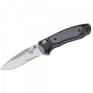 Benchmade 595S Mini Boost AXIS-Assisted Folding Knife 3.11&quot; S30V Satin Combo Blade, Grivory and Versaflex Handles on Sale