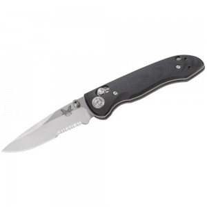 Benchmade Foray AXIS Folding Knife 3.24&quot; S20CV Satin Combo Blade, Black G10 Handles - 698S on Sale