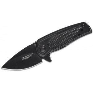 Kershaw 1313BLK Spoke Assisted Flipper Knife 2&quot; Black Plain Blade, Stainless Steel Handles on Sale
