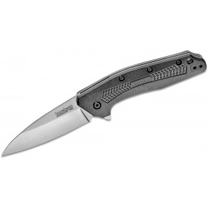 Kershaw 1812 Dividend Assisted Flipper Knife 3&quot; Stonewashed Plain Blade, GFN Handles on Sale