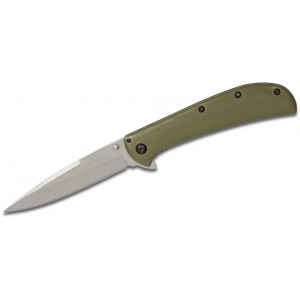 Kershaw 2330GRN Al Mar AM-4 Assisted Flipper 3.5&quot; Satin Spear Point Blade, Green G10 and Black Stainless Steel Handles on Sale
