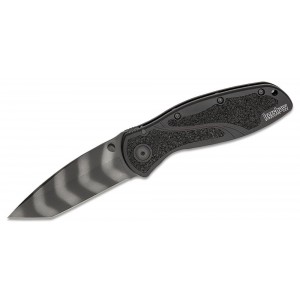 Kershaw 1670TTS Ken Onion Blur Assisted Folding Knife 3.4&quot; BDZ1 Tiger Stripe Plain Tanto Blade, Black Aluminum Handles on Sale
