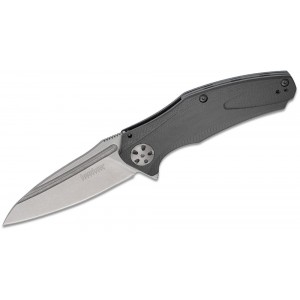Kershaw 7007 Natrix Assisted Flipper Knife 3.25&quot; Stonewashed Drop Point Blade, Black G10 Handles on Sale