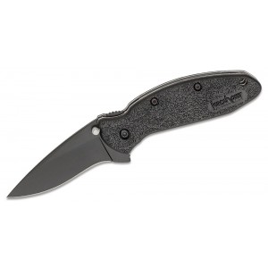 Kershaw 1620B Ken Onion Scallion Assisted Flipper Knife 2.25&quot; Black DLC Plain Blade, Black Zytel Handles on Sale