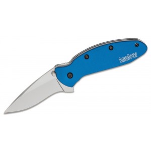 Kershaw 1620NB Ken Onion Scallion Assisted Flipper Knife 2.25&quot; Bead Blast Plain Blade, Navy Blue Aluminum Handles on Sale