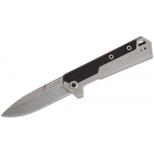Kershaw 3860 Oblivion Assisted Flipper Knife 3.5&quot; Two-Tone 8Cr13MoV Spear Point Blade, Stonewashed Stainless Steel and Black GFN Handles on Sale
