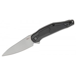 Kershaw 1395 Lightyear Assisted Flipper Knife 3.125&quot; Bead Blasted Plain Blade, Black GFN Handles on Sale