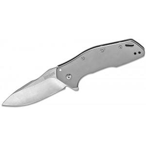 Kershaw 1881 Eris Assisted Flipper 3&quot; Two-Tone Drop Point Blade, Gray Steel Handles on Sale