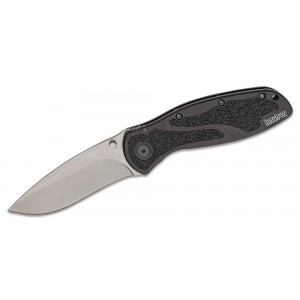 Kershaw 1670S30V Ken Onion Blur Assisted Folding Knife 3.4&quot; S30V Stonewash Plain Blade, Black Aluminum Handles on Sale