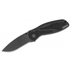 Kershaw 1670BLK Ken Onion Blur Assisted Folding Knife 3-3/8&quot; Black Plain Blade, Black Aluminum Handles on Sale