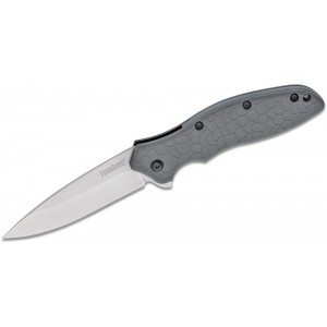 Kershaw 1830GRYSW Oso Sweet Assisted Flipper Knife 3.1&quot; Stonewashed Plain Blade, Gray GFN Handles on Sale