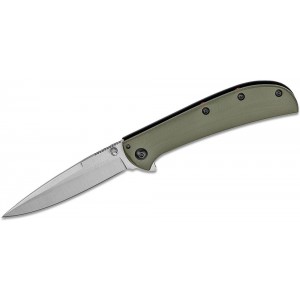 Kershaw 2335GRN Al Mar AM-3 Assisted Flipper 3.125&quot; Satin Spear Point Blade, Green G10 and Black Stainless Steel Handles on Sale