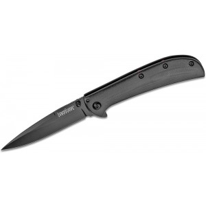 Kershaw 2335BLK Al Mar AM-3 Assisted Flipper 3.125&quot; Black Spear Point Blade, Black G10 and Stainless Steel Handles on Sale