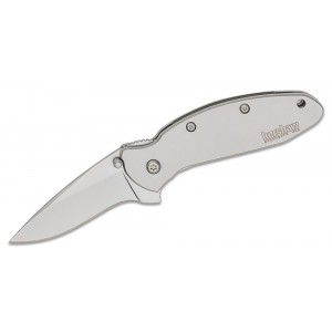 Kershaw 1620FL Ken Onion Scallion Assisted Flipper Knife 2.25&quot; Bead Blast Plain Blade, Stainless Steel Handles on Sale