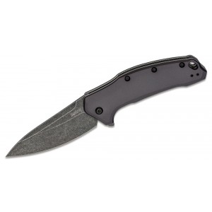 Kershaw 1776GRYBW Link Assisted Flipper Knife 3.25&quot; Blackwash Plain Blade, Gray Aluminum Handles on Sale