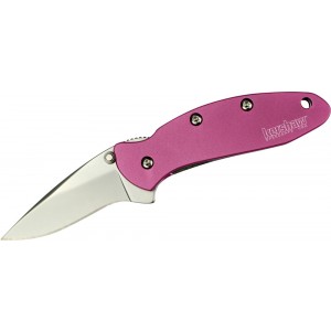 Kershaw 1600PINK Ken Onion Chive Assisted Flipper Knife 1.9&quot; Bead Blast Plain Blade, Pink Aluminum Handles on Sale