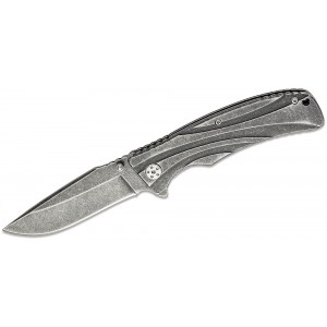 Kershaw 1303BW Manifold Assisted Flipper Knife 3.5&quot; Plain Blackwash Blade, Stainless Steel Handles on Sale