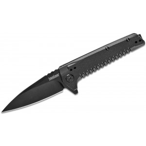 Kershaw 1935 Fatback Assisted Flipper Knife 3.5&quot; Black Spear Point Blade, Black Zytel Handles on Sale