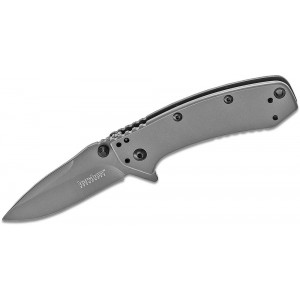 Kershaw 1555Ti Cryo Assisted Flipper Knife 2.75&quot; Gray Plain Blade and Stainless Steel Handles on Sale