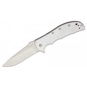 Kershaw 3655 Volt Assisted 3-7/16&quot; Bead-Blasted Plain Blade, Stainless Steel Handles on Sale