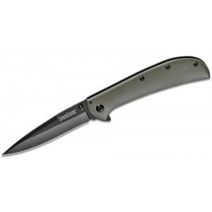 Kershaw 2330GRNBLK Al Mar AM-4 Assisted Flipper 3.5&quot; Black Spear Point Blade, Green G10 and Black Stainless Steel Handles on Sale