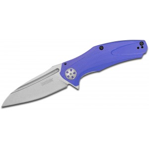 Kershaw 7007BLU Natrix Assisted Flipper Knife 3.25&quot; Stonewashed Drop Point Blade, Blue G10 Handles on Sale
