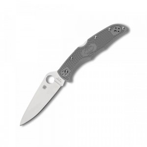 Spyderco Endura 4 Lightweight Signature Folder Knife with 3.80&quot; VG-10 Steel Blade and Gray FRN Handle - PlainEdge Grind - C10FPGY on Sale